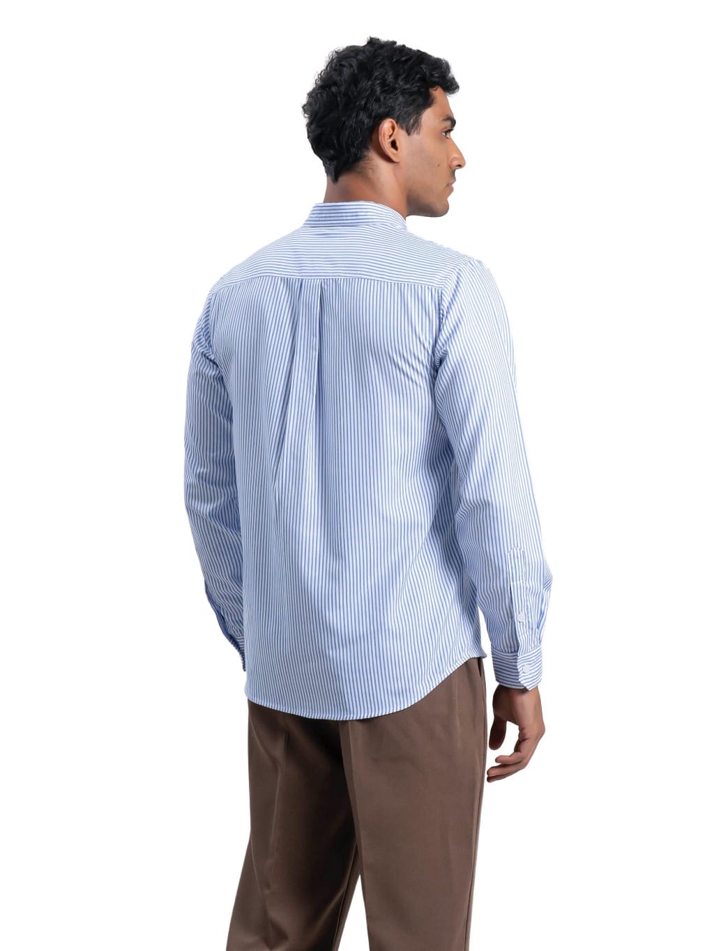 Ribsgold Kemeja Pria Fine-Line Lengan Panjang - Gambar 3
