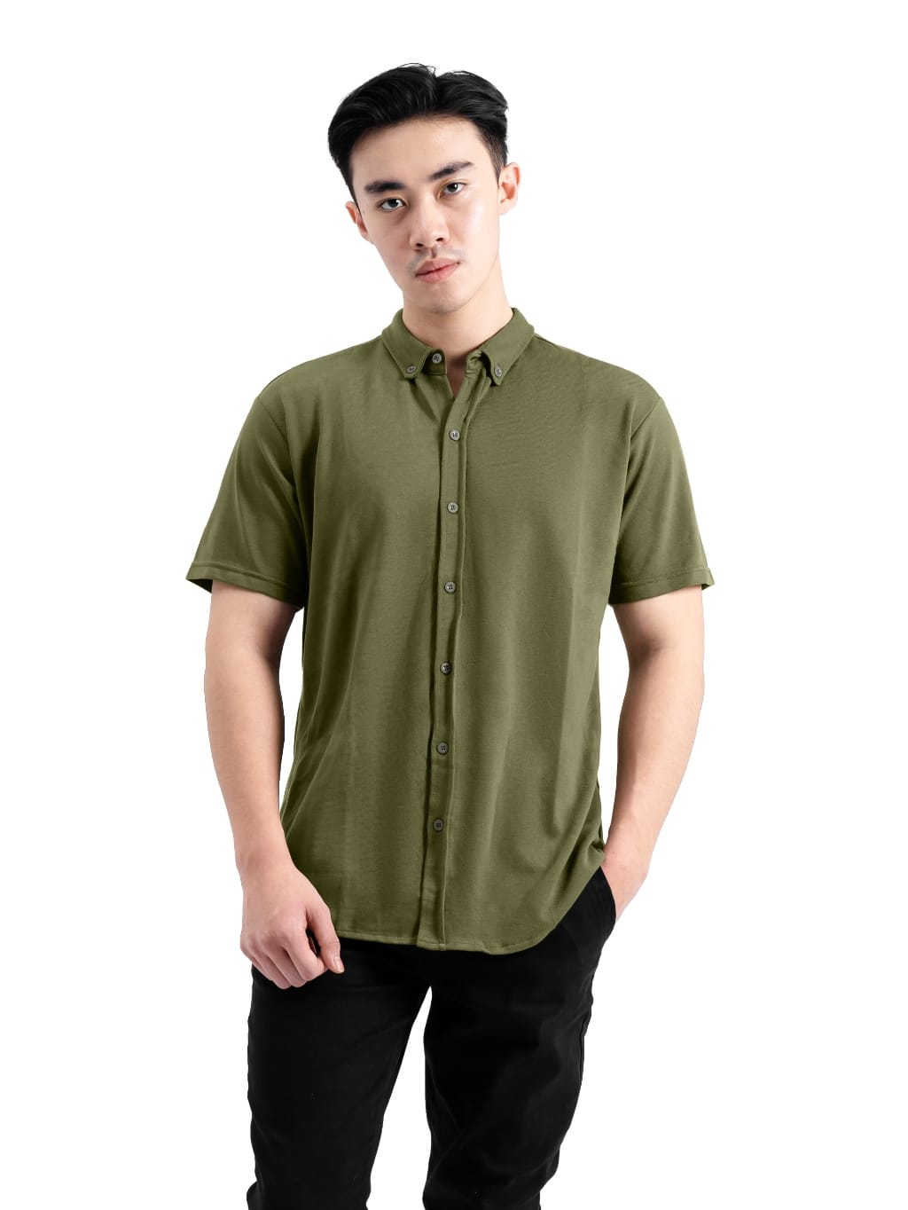 Ribsgold Kemeja Pria Lengan Pendek Dallas Strech - Gambar 4