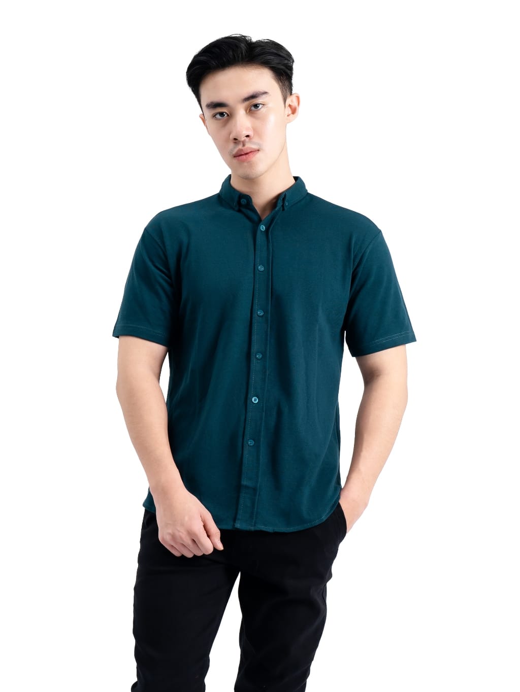 Ribsgold Kemeja Pria Lengan Pendek Dallas Strech - Gambar 6