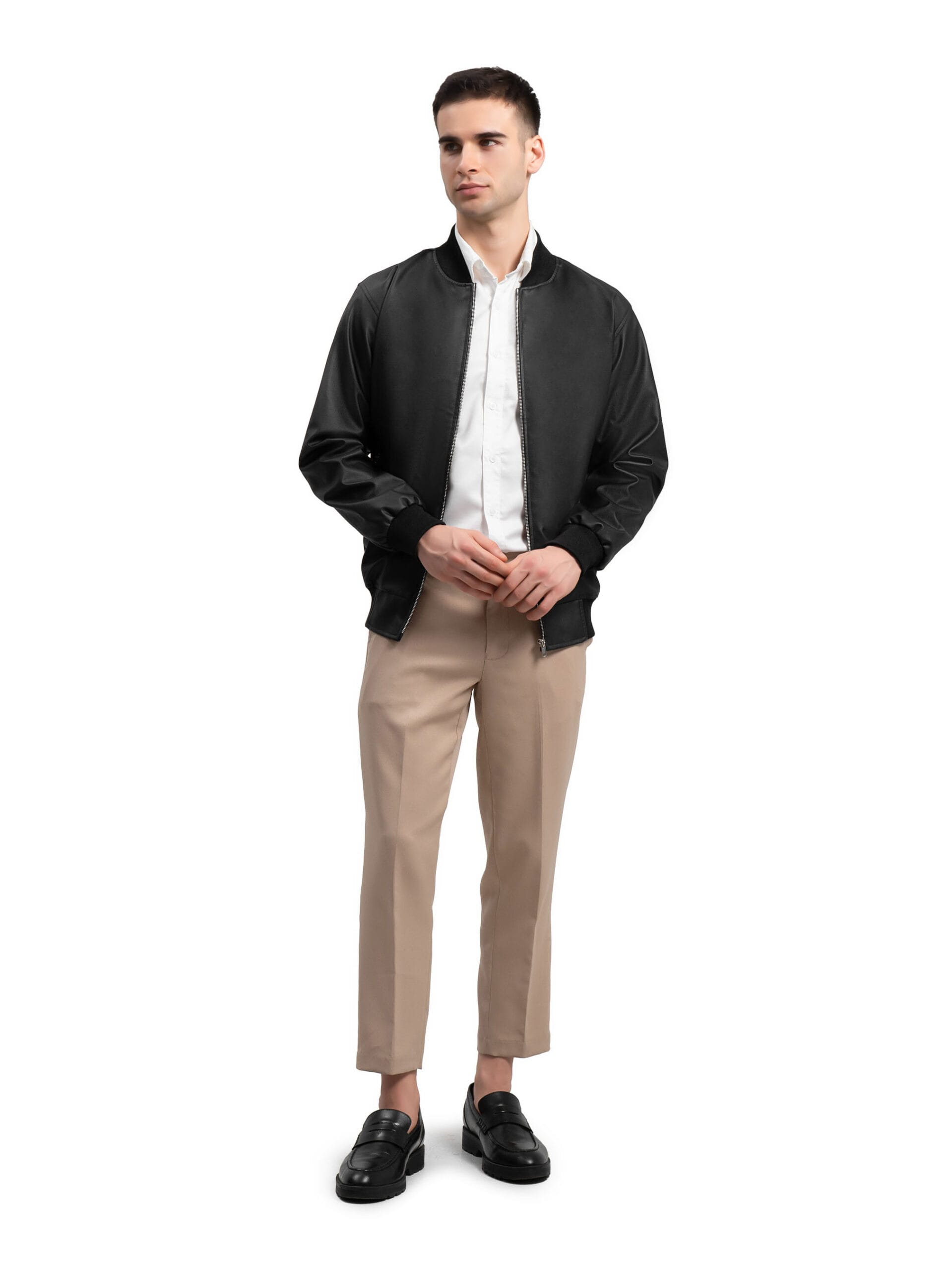 Jaket Bomber Leather - Gambar 4