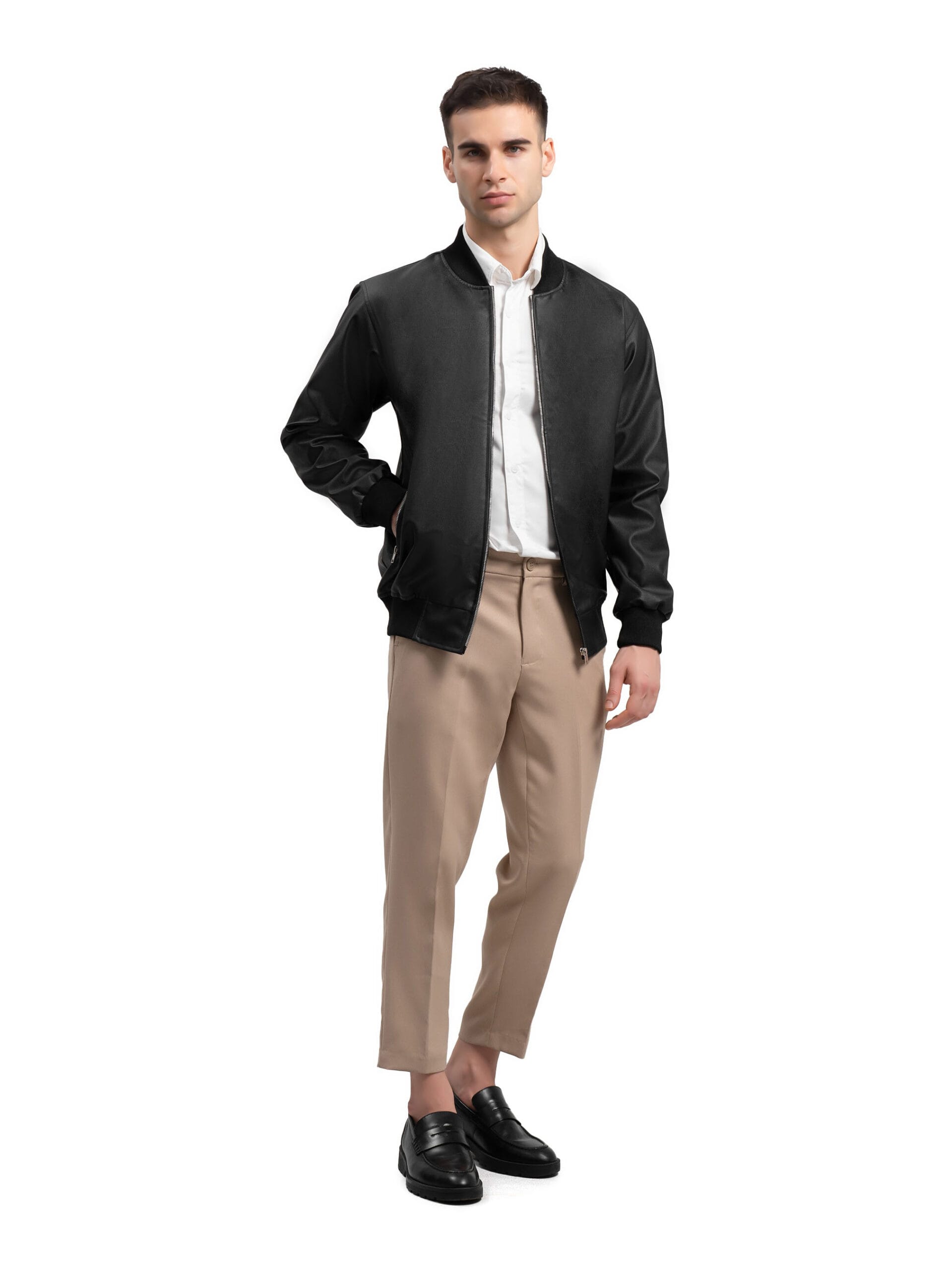 Jaket Bomber Leather - Gambar 5