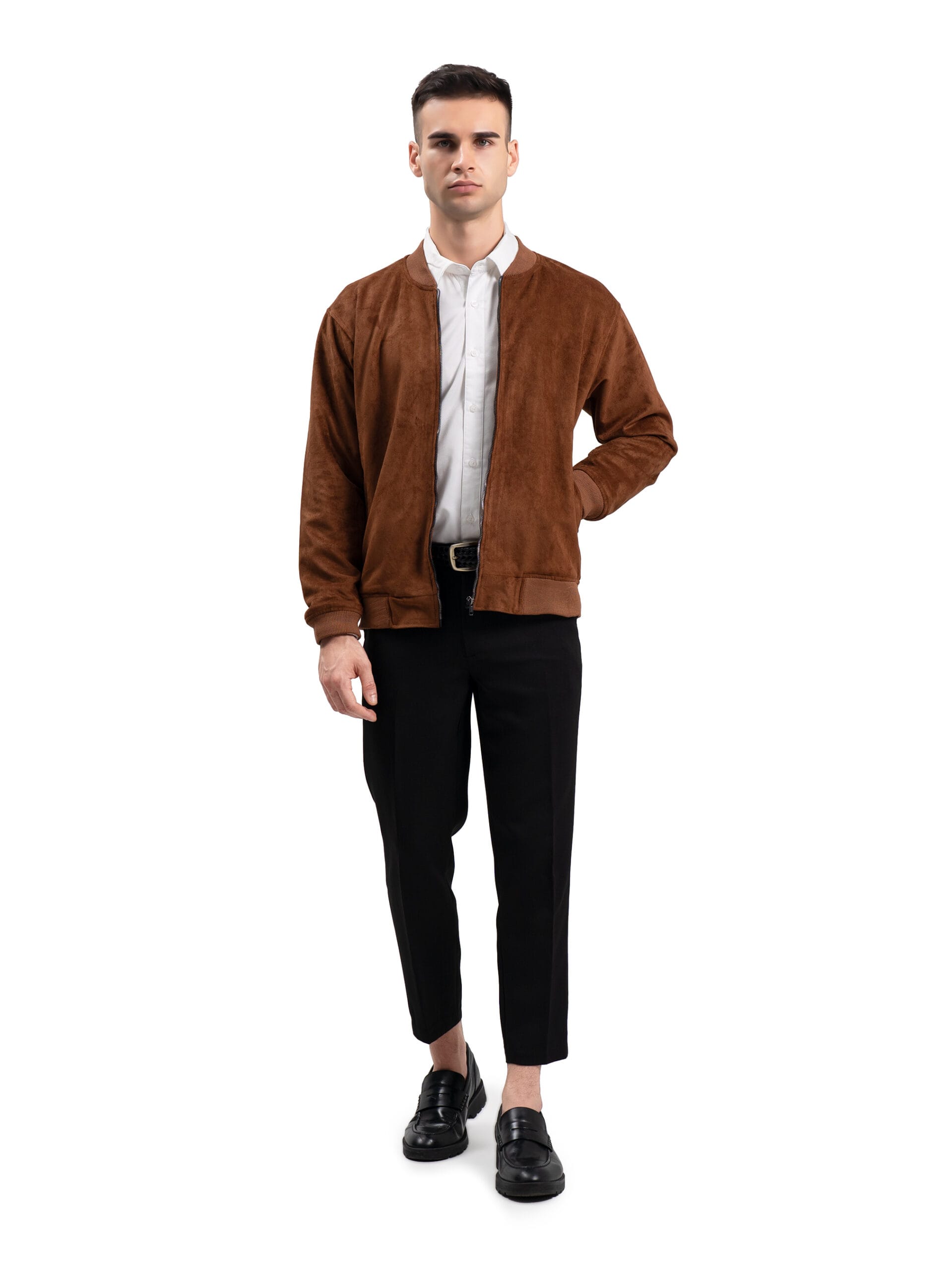 Jaket Bomber Suede - Gambar 4