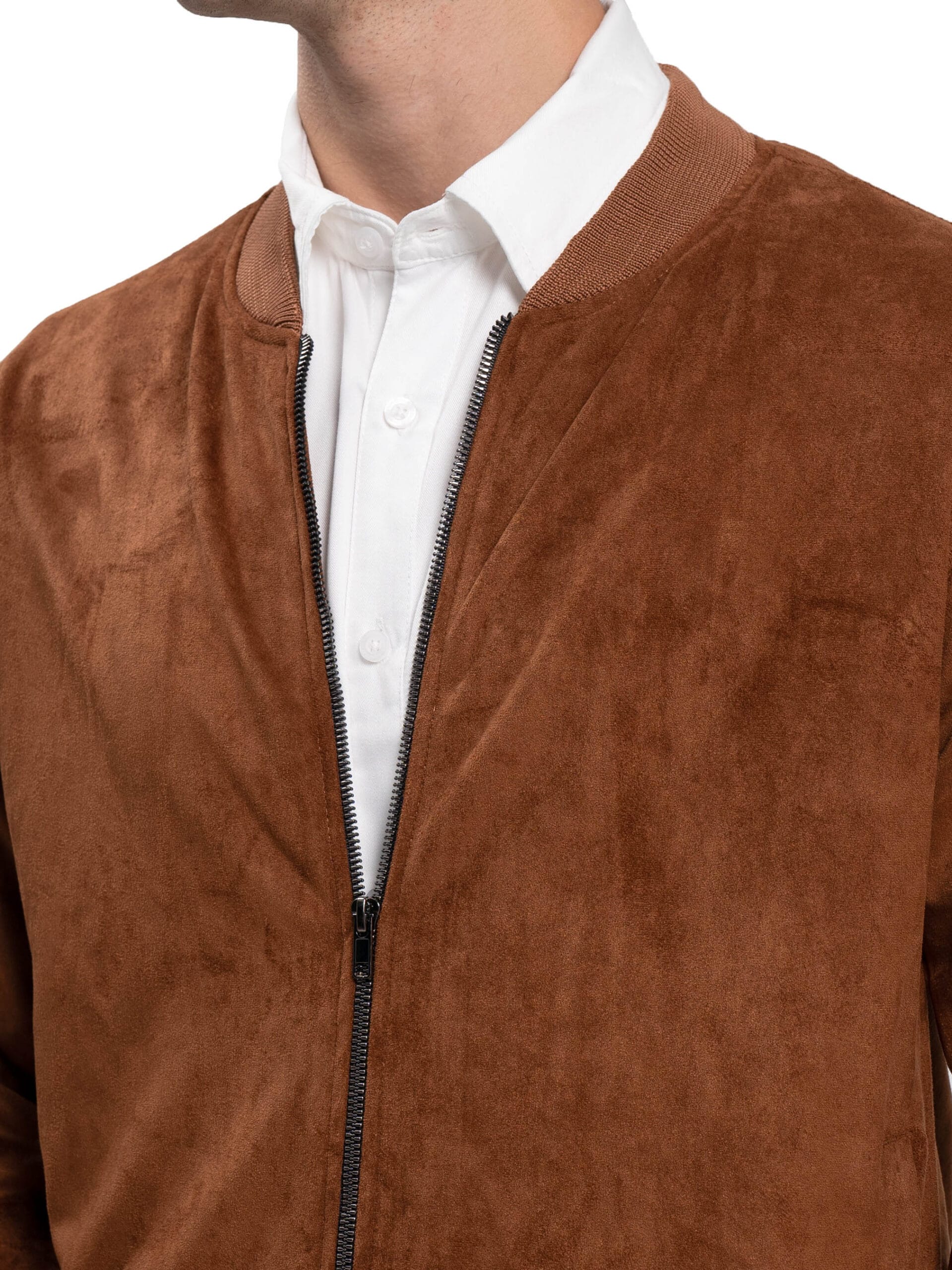 Jaket Bomber Suede - Gambar 3